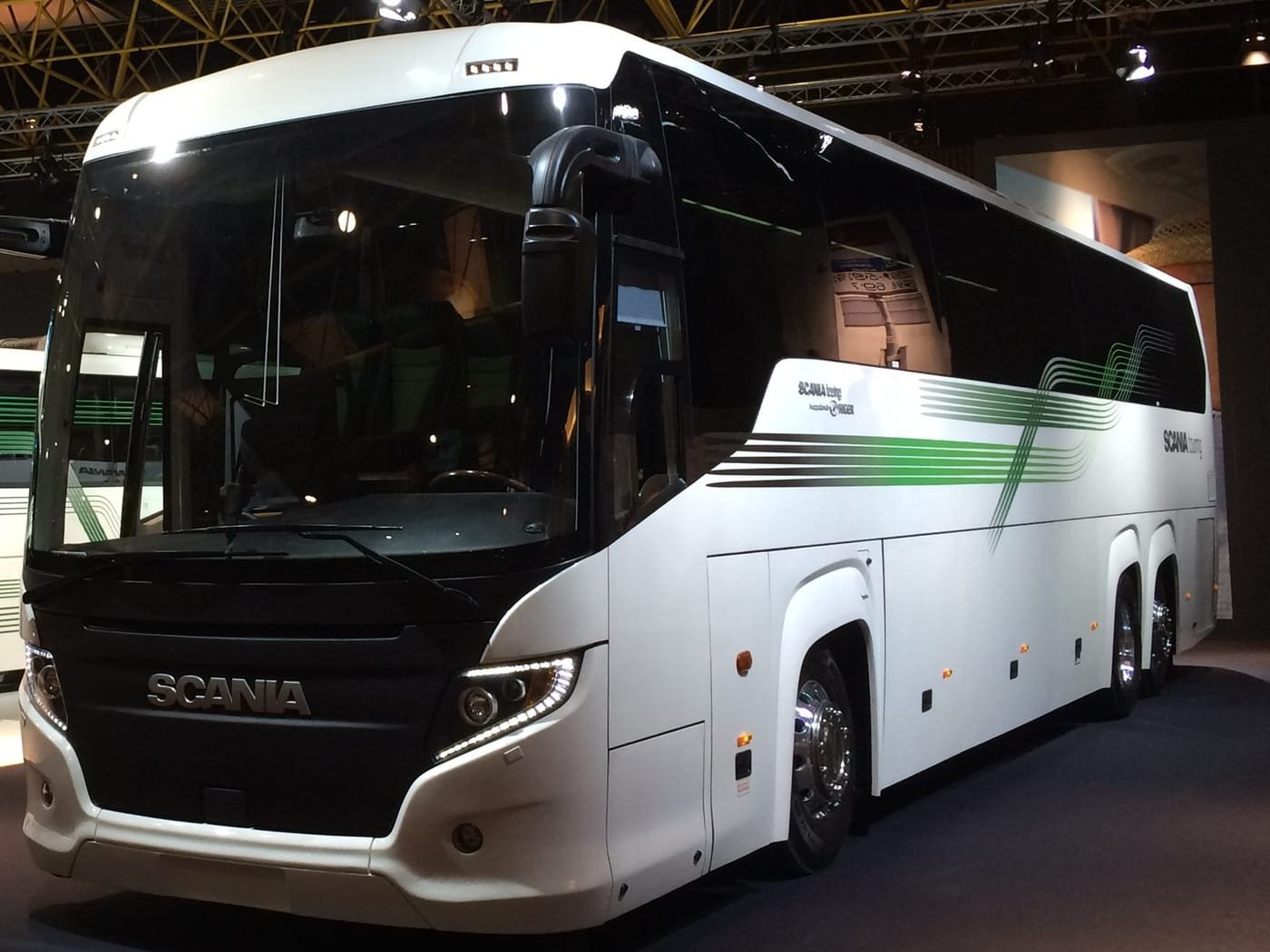 White 40-seater coach ready for charter