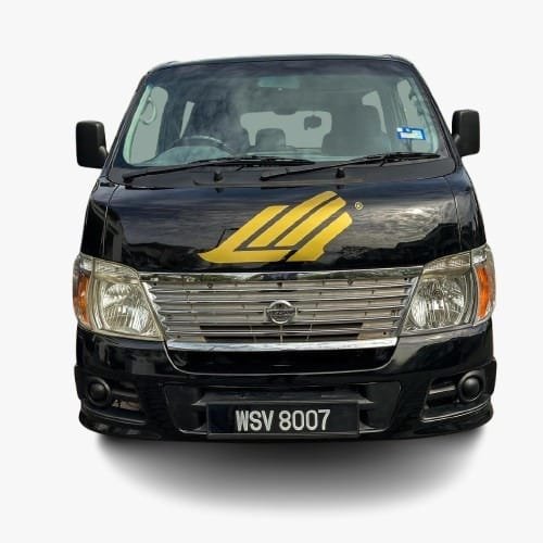 Luxamana 12-seater van, front view